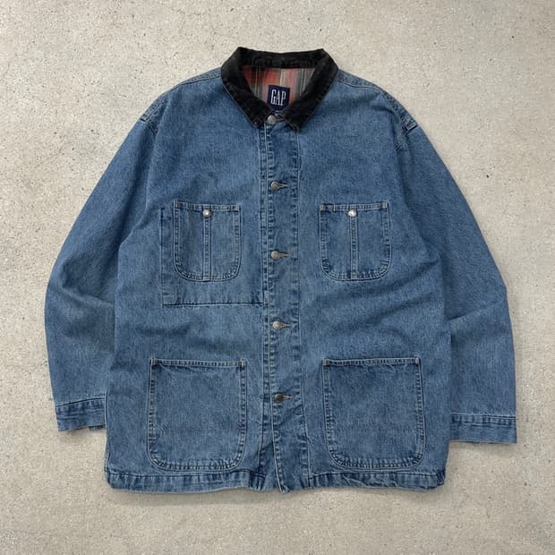갭 90s 데님 초어 코트 자켓 / 올드 갭
