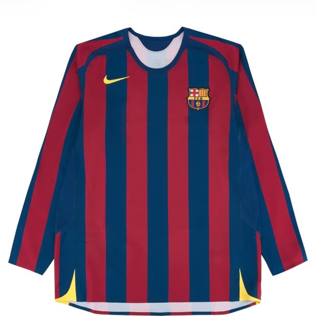 나이키 호나우지뉴 FC 바르셀로나 2005/06 레트로 사커 레플리카