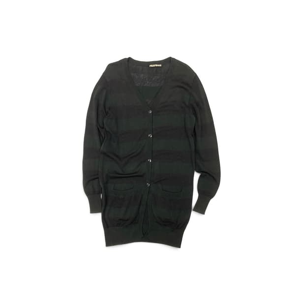FRAPBOIS purple striped long~~ cardigan