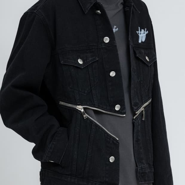 We11done 웰던 지퍼 디테일 데님자켓