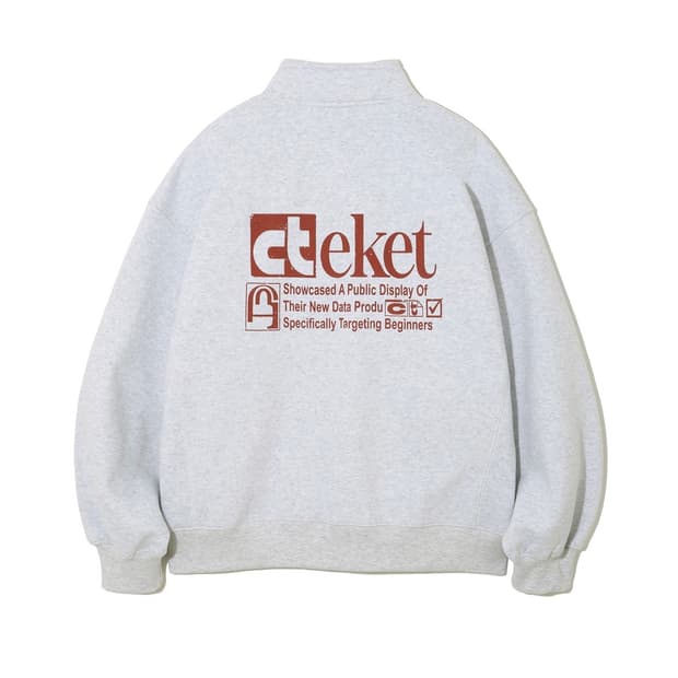 (L) Teket 테켓 플랜 하프집업 스웻셔츠 멜란지그레이