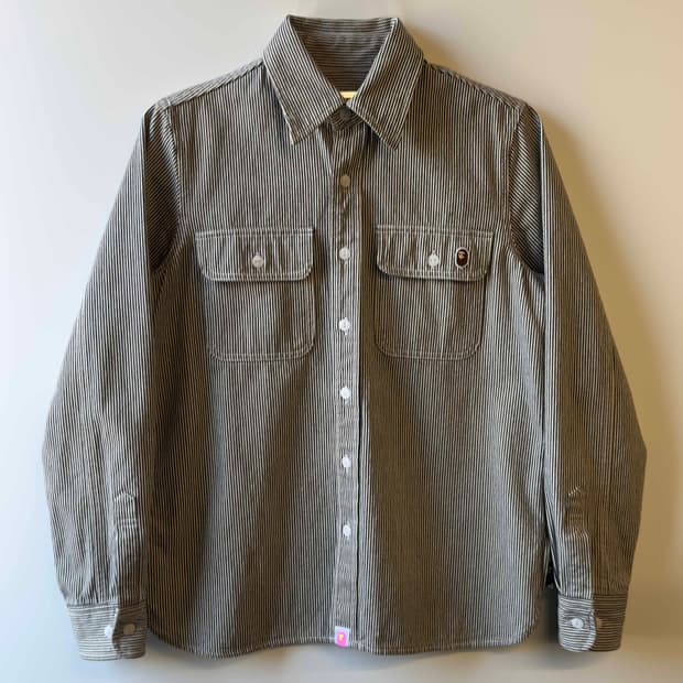 베이프 히코리 긴팔 셔츠