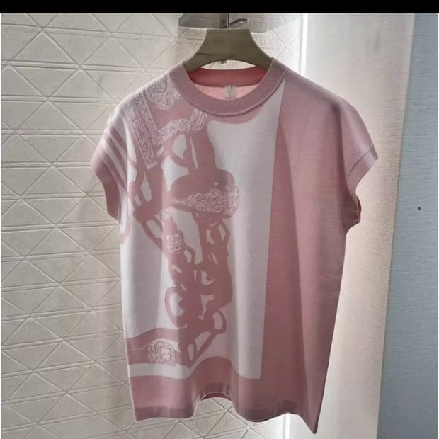 에르메스 브리드가라 숏 슬리브 스웨터