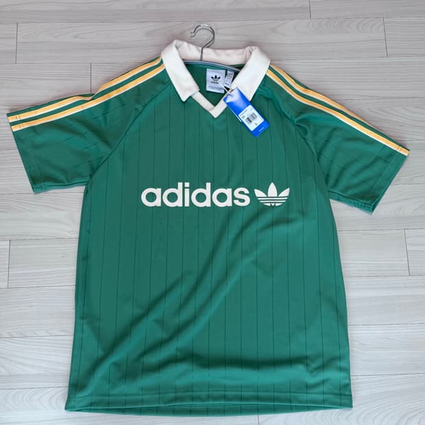 아디다스 핀 스트라이프 져지 티셔츠 