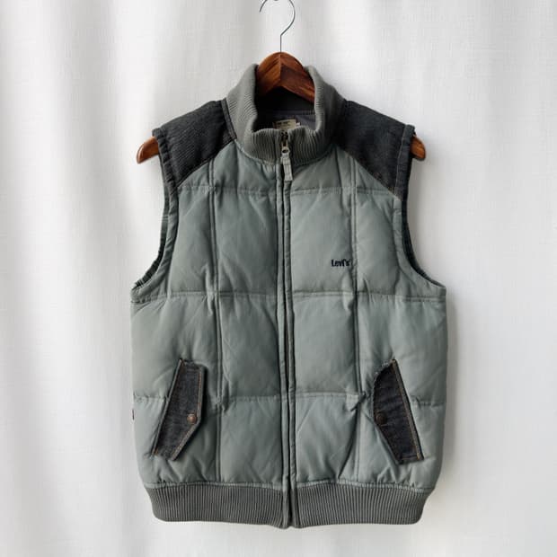 리바이스 레드탭 데님 배색 다운 베스트 16