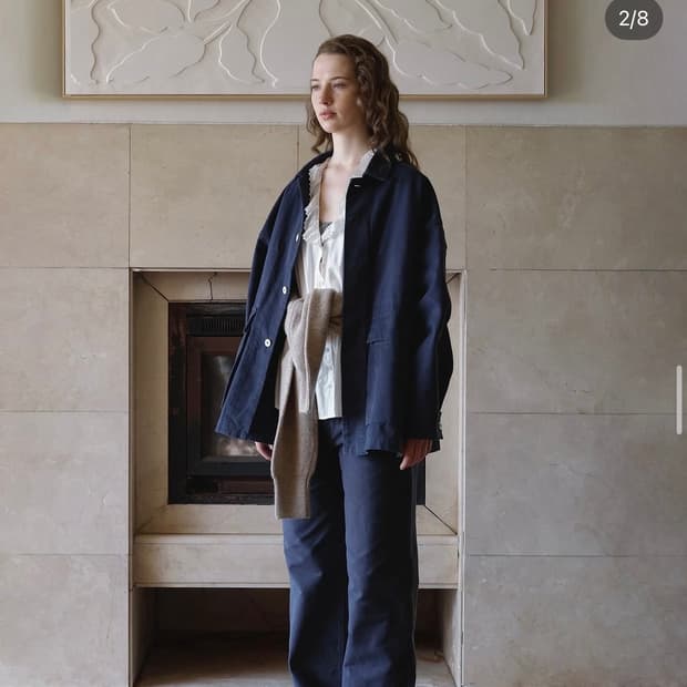 Viaplain_ via paul cotton jacket(navy)