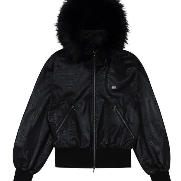 보헤미안서울 파이톤 퍼 후드집업