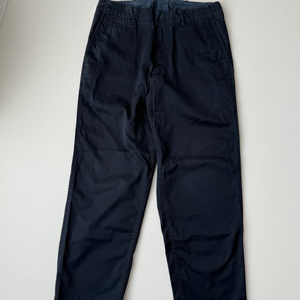 나나미카 와이드 치노 팬츠 네이비