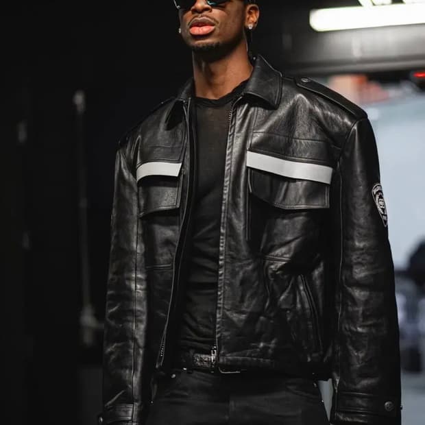 발렌시아가 파리 유니폼 레더 자켓