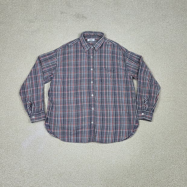 [스튜디오 톰보이] 오버핏 체크 코튼 셔츠 | S00107
