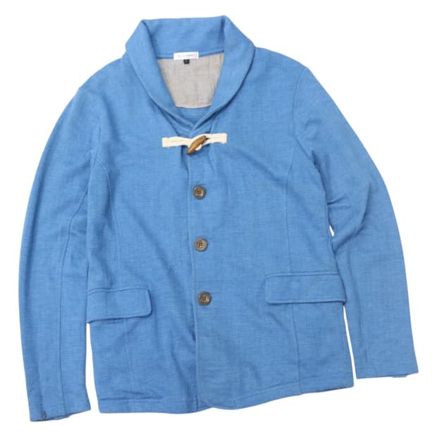 a.v.v HOMME 빈티지 블루 숄칼라 떡볶이 단추 가디건 자켓 (L)