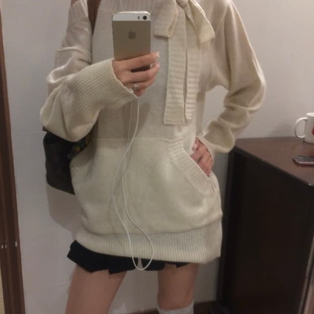 포어링 머핀 니트 원피스