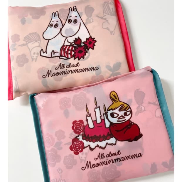 무민 리틀미 접이식 에코백 빅사이즈 장바구니 핑크