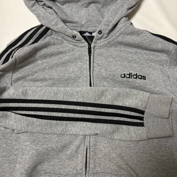 아디다스 그레이 후드집업