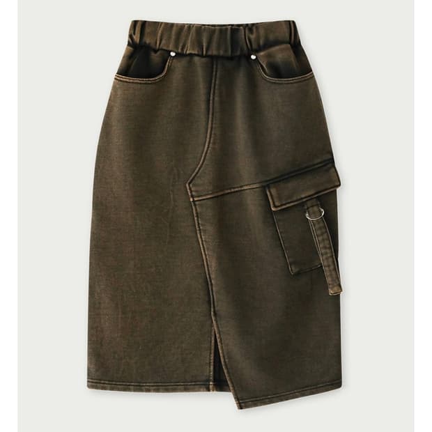 Washing Sweat Midi Skirt