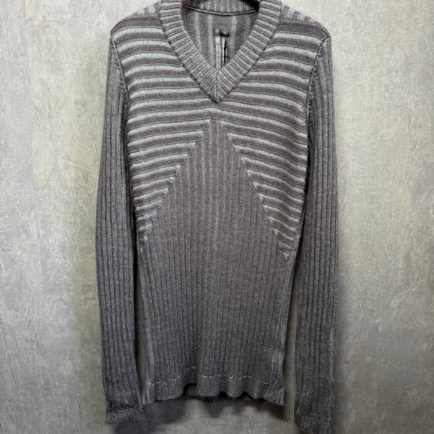 S / Rick Owens 릭오웬스 22FW 딥 V넥 니트 스웨터