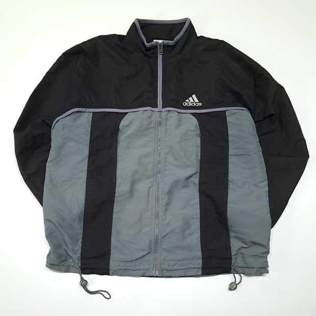 CL733 M 아디다스 90s 올드스쿨 블랙그레이 바람막이 자켓