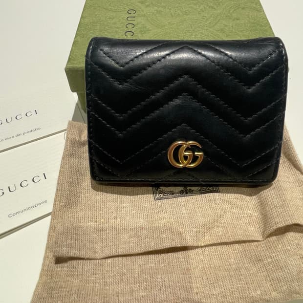 [풀박스] 구찌 GG 마몽 마틀라세 반지갑 중지갑 팔아요