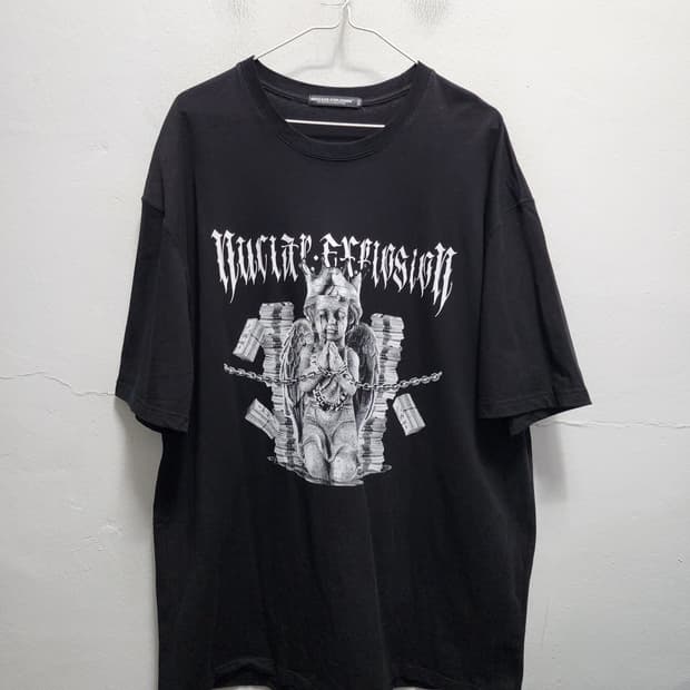 Nuclear Explosion 블랙 반팔 티셔츠 3XL