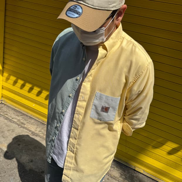 칼하트 리메이크 배색 셔츠 L