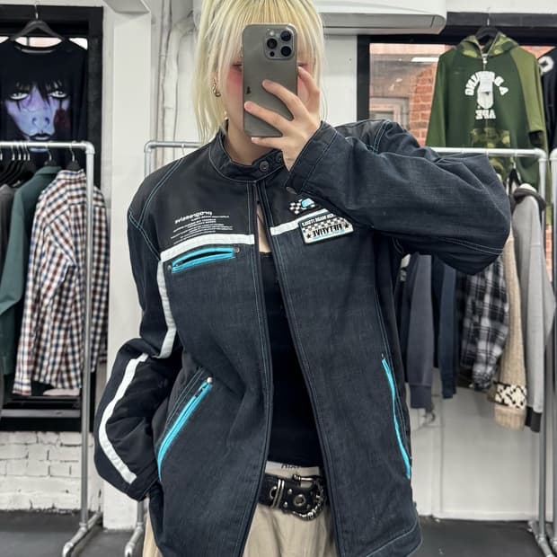 EXR 데님 레이싱 자켓