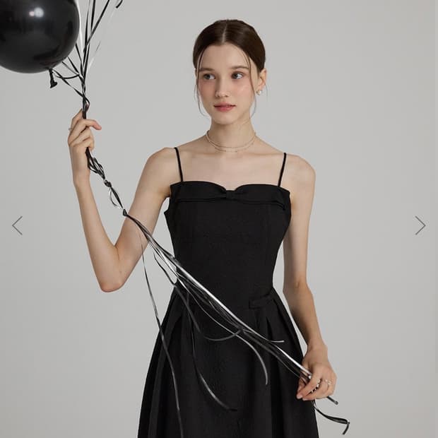 플로움 햅번 리본 뷔스티에 드레스 원피스 S 하객 웨딩