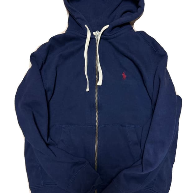폴로 후드집업 네이비