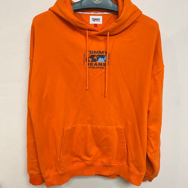 (오버핏 S) 타미 Tjm Abstract Globe 후드 티셔츠