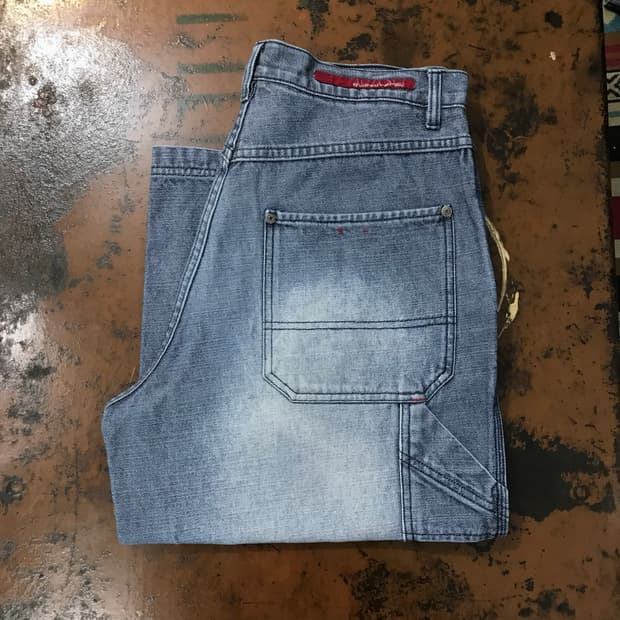 퀵 실버 그레이 데님 카펜터 7부 팬츠 반바지 허리 33 사이즈