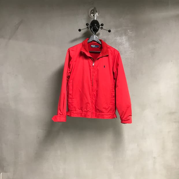 폴로 랄프로렌 기모 폴리쉘 자켓 레드 S