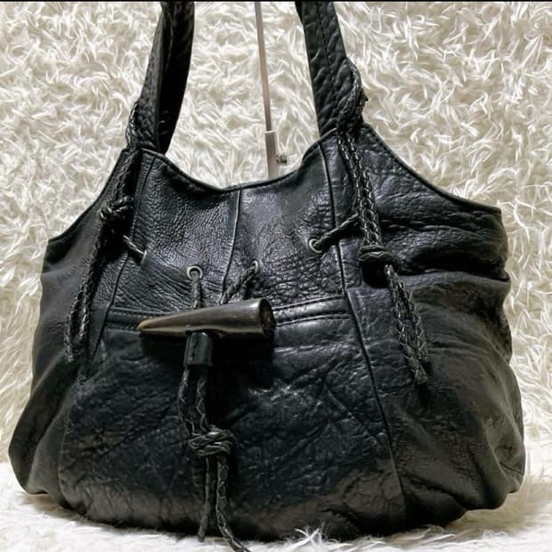 Enigma leather bag 에니그마 가죽 블랙 백 Y2K