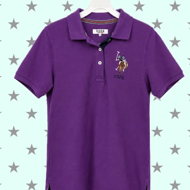 USPA 퍼플 빅로고 카라티