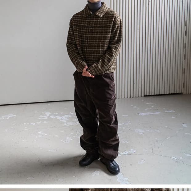 카락터 다크브라운 코튼 팬츠 01 Dark brown