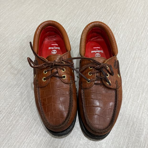 슈프림X팀버랜드 보트슈즈 260