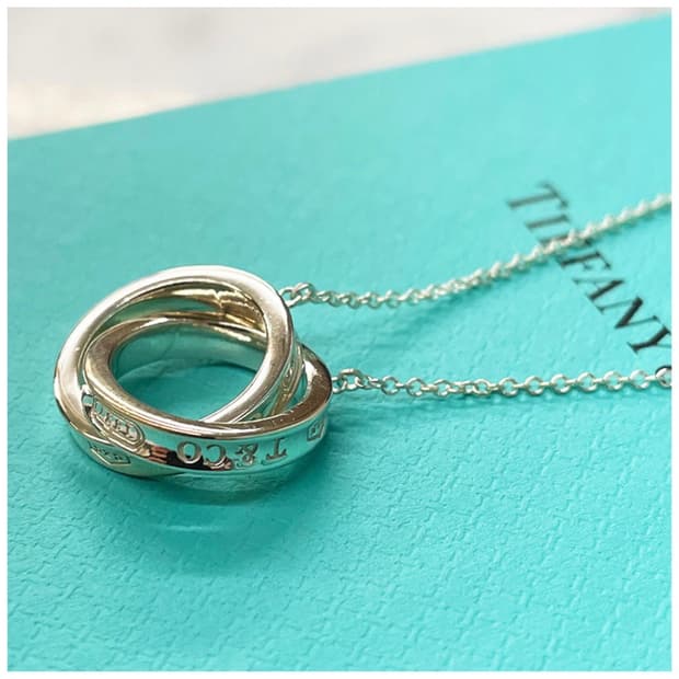 티파니앤코 18k 콤비 인터라킹 목걸이 