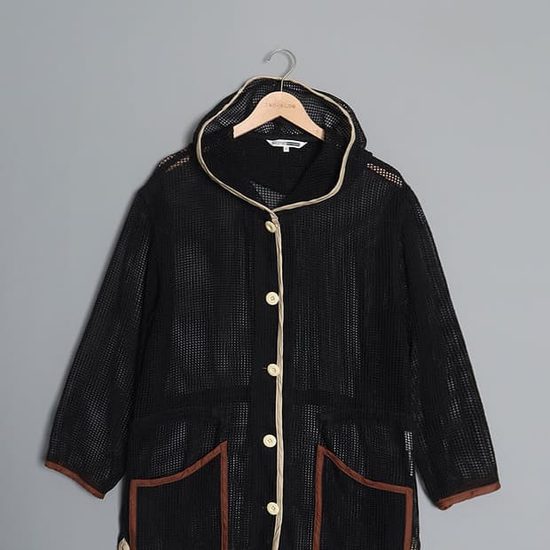 H.A SPORT HARDY AMIES Hooded Net Coat