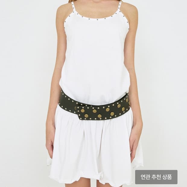 폴리수엠 STUDDED JERSEY DRESS [WHITE]