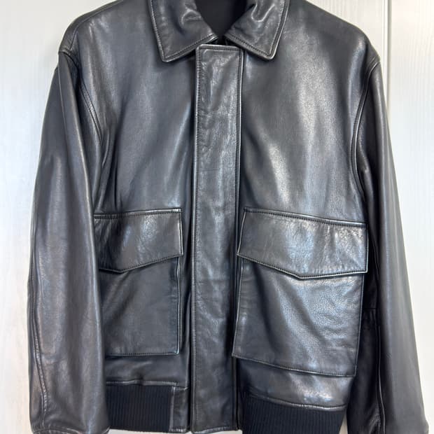 자라 레더 가죽 포켓 점퍼 a2 m사이즈 5388/205