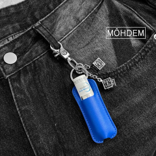 [Unsex] 립밤 케이스 크롬주사위 키링 열쇠고리