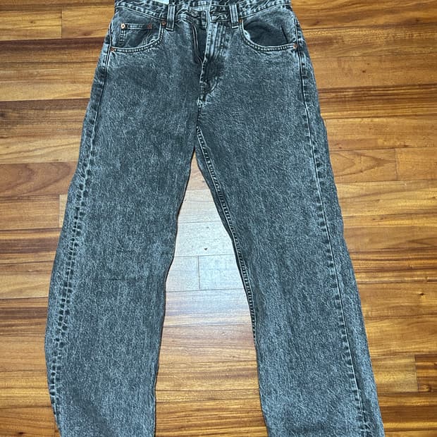 자라 배기핏 스톤워시 0회착