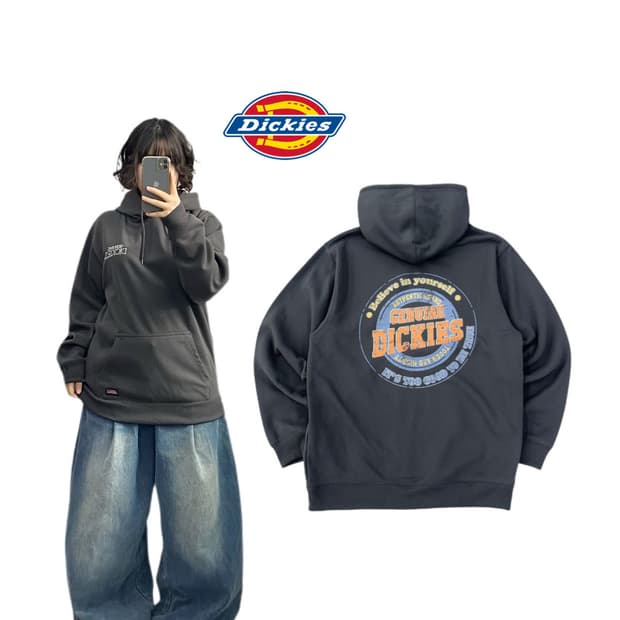 디키즈 제팬 스몰로고 후드티 블랙