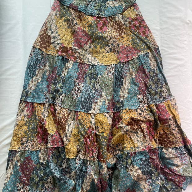 빈티지 플라워 스커트