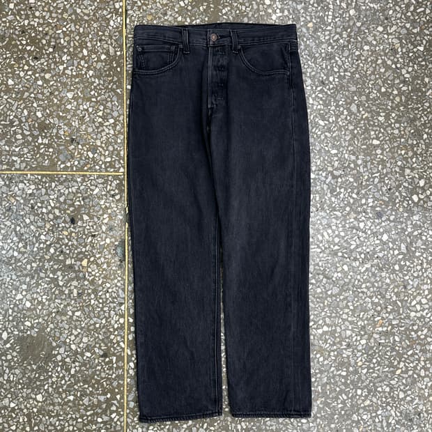 리바이스 501 블랙 진 데님 팬츠 31