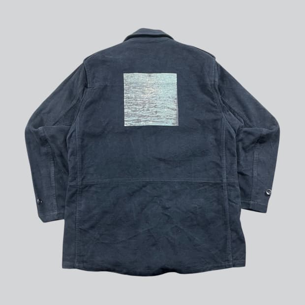 CYCLE (MADE IN JAPAN) 백프린팅 스웨이드 자켓