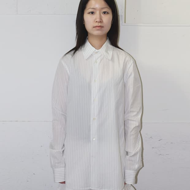 마르니 화이트 클래식 스트라이프 셔츠