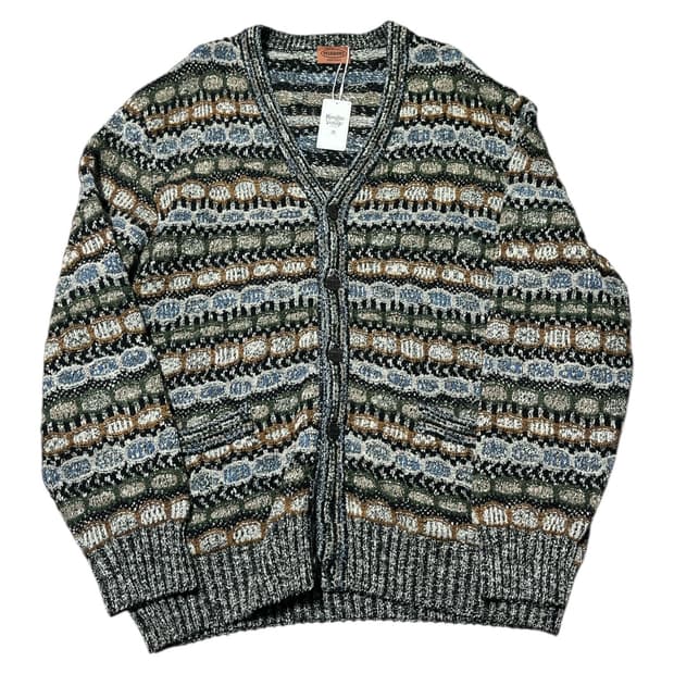 미쏘니 자카드 케이블 니트 가디건