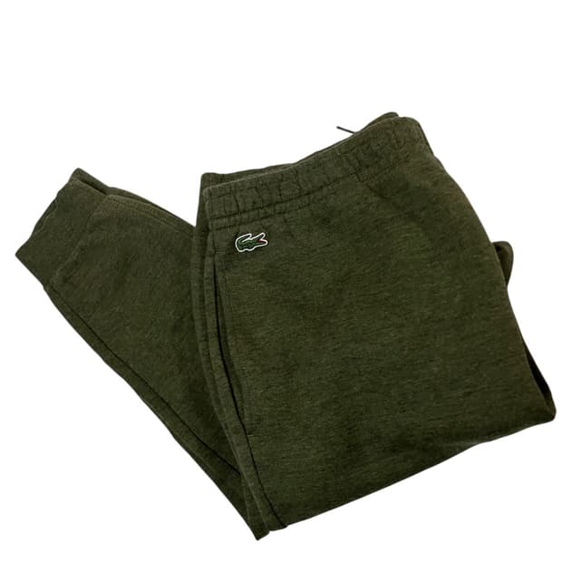 라코스테 카키 조거 팬츠 L
