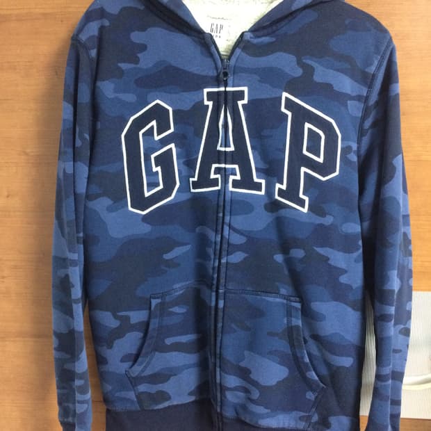 GAP 카모 플리스 후드집업