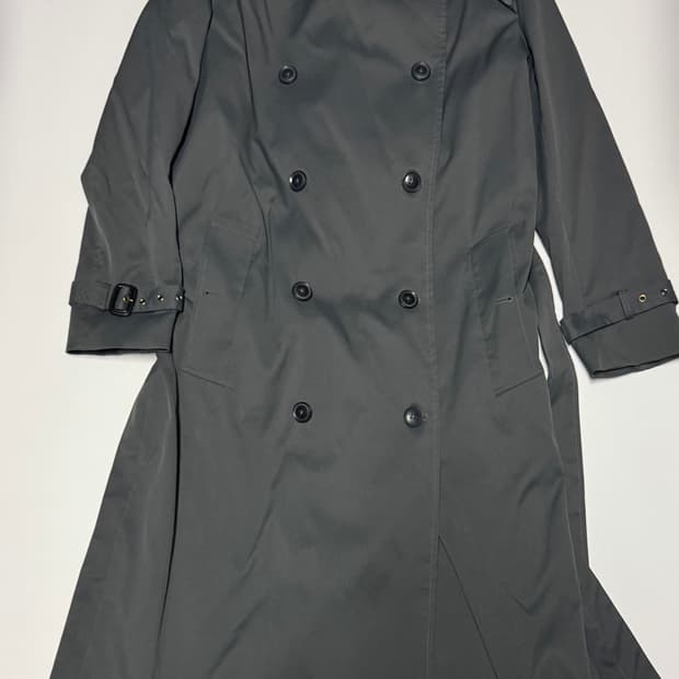 여성 마리마켓 프리미엄 라벨 벨티드 트렌치 코트 빈티지 카키