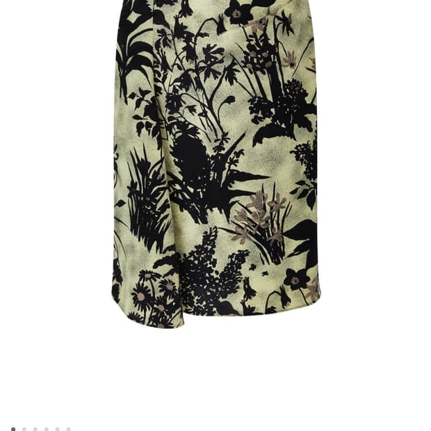teak arc silk print skirt (s)